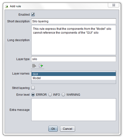 Silos layering rule